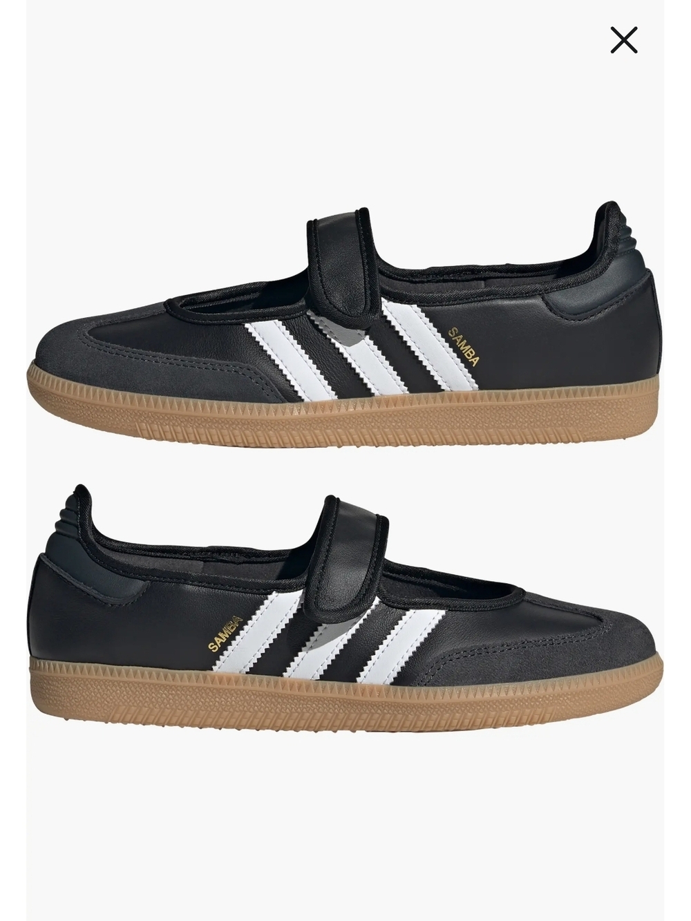 Adidas Samba Mary Jane Sneakers in Black & White